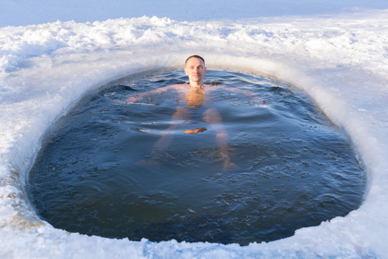 swimming in cold water
